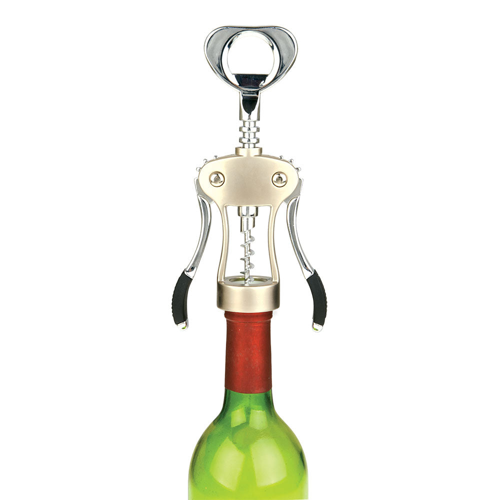 Bartender Heavy Duty Wing Corkscrew (Black Trim)