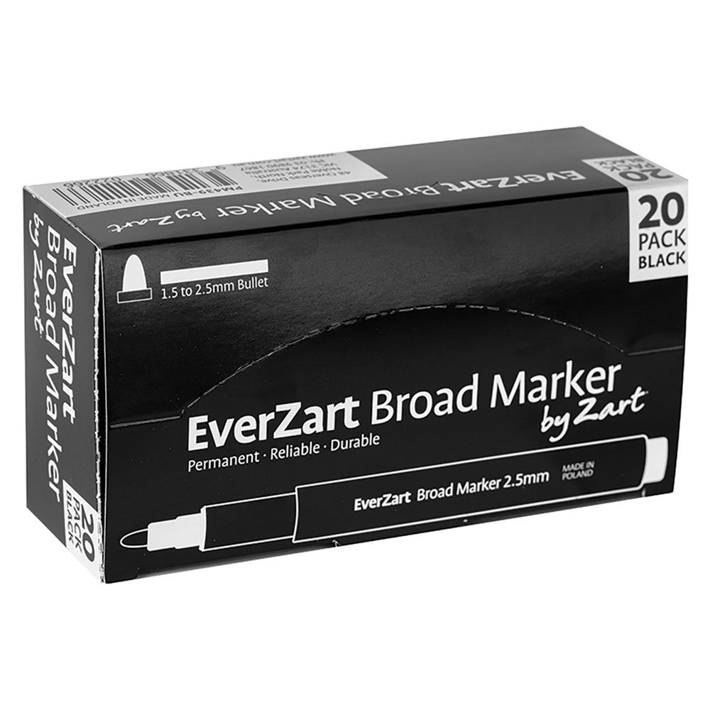 EverZart Broad Marker 20pcs (Black)