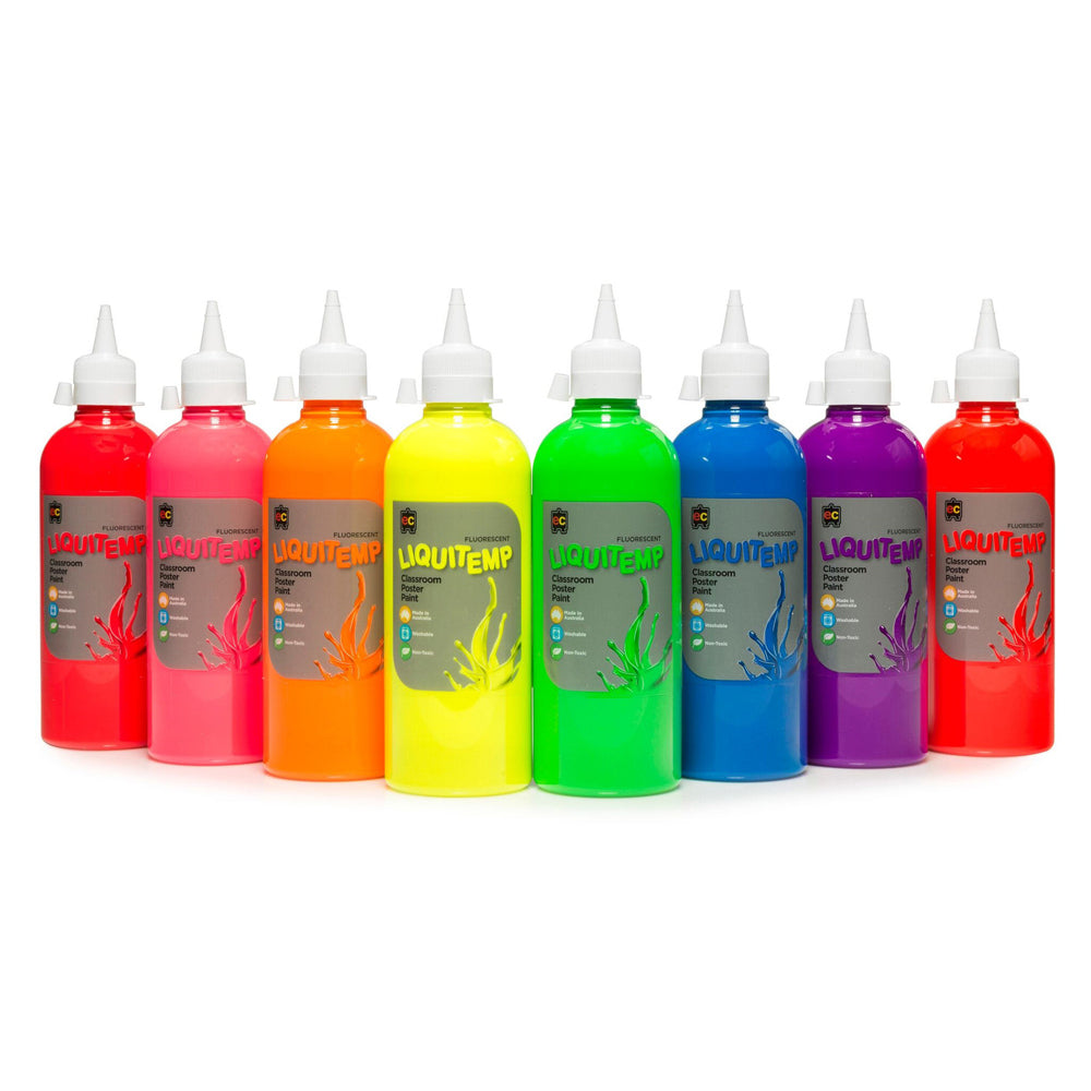 Educational Colours Fluoro Liquitemp Set 500mL