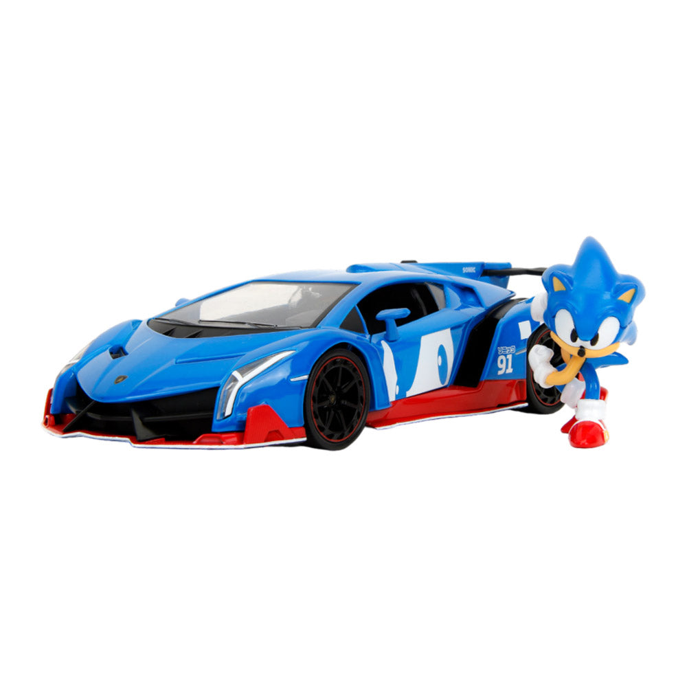 Sonic Lamborghini Veneno 1:24 Vehicle with Sonic Figure
