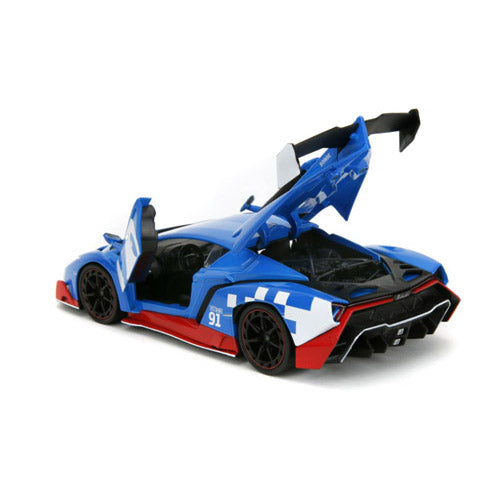 Sonic Lamborghini Veneno 1:24 Vehicle with Sonic Figure