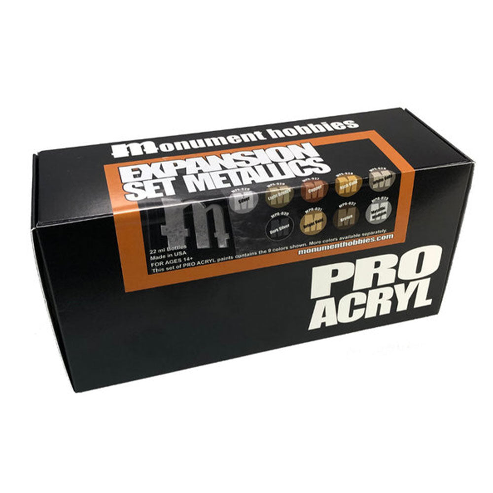 Monument Pro Acryl 9 Colors Metallic Set 