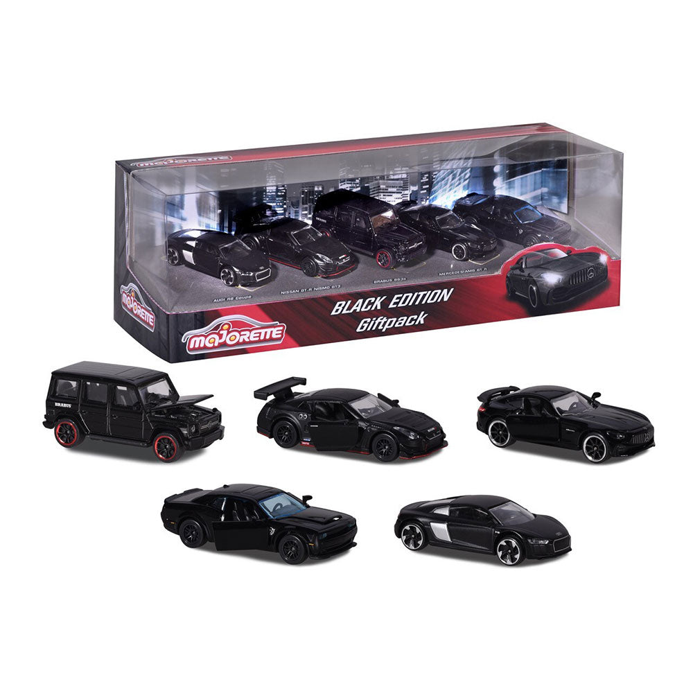 Majorette Black Edition Cars Gift Pack (Pack of 5)