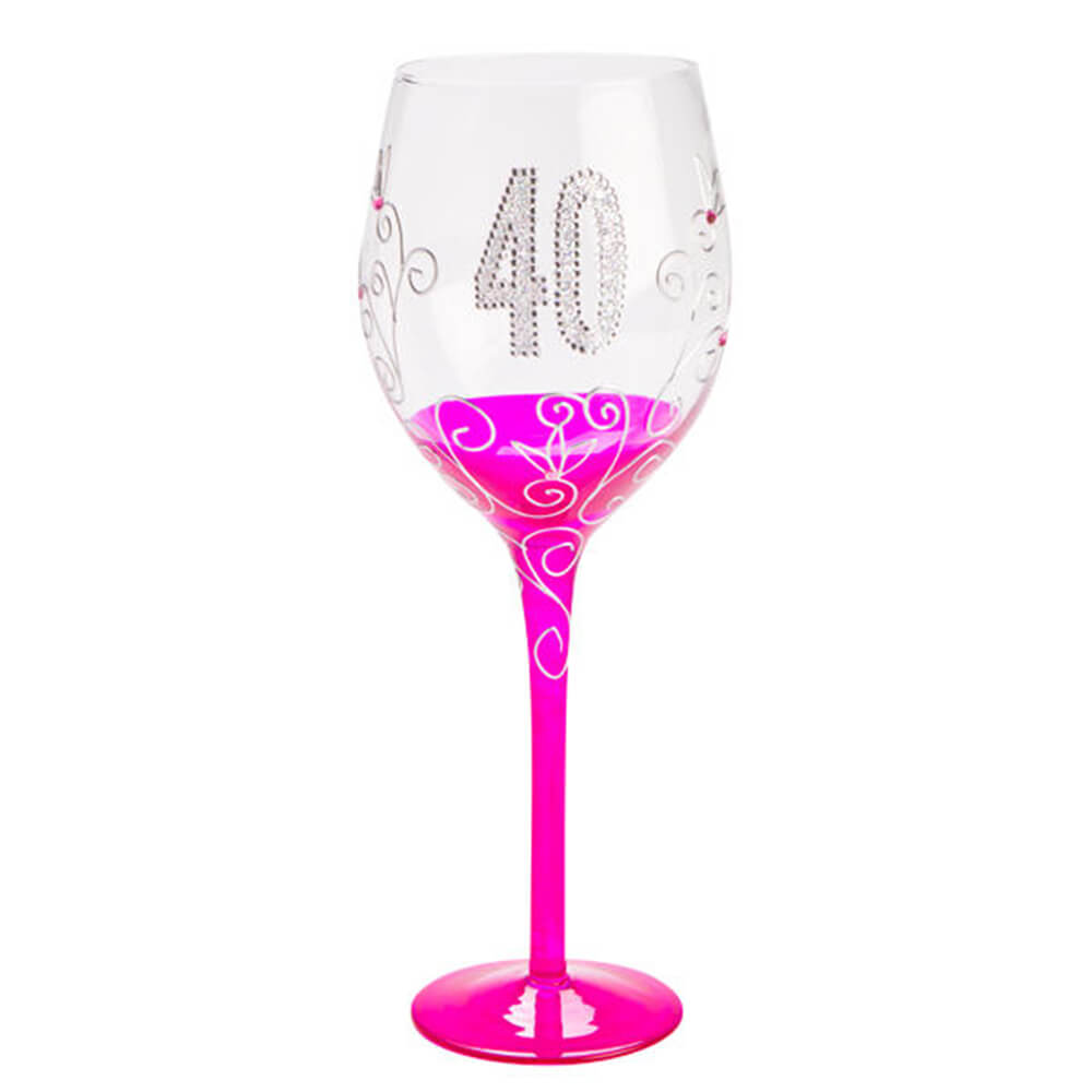 Birthday Clear Wine Glass