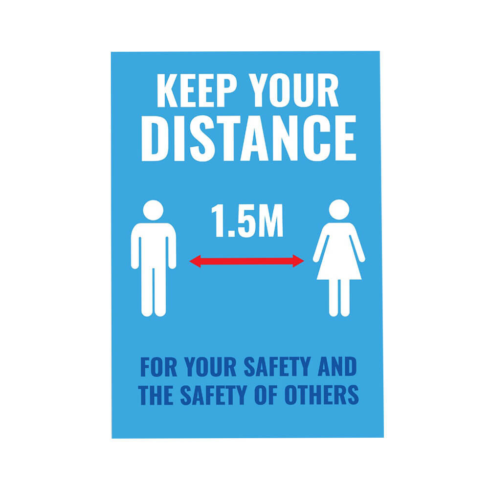 Avery Keep Your Distance Label A4 (5pk)