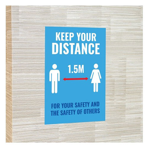 Avery Keep Your Distance Label A4 (5pk)