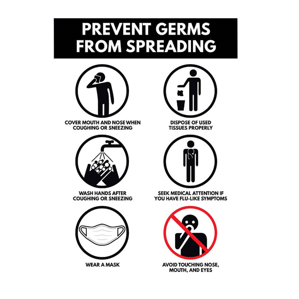 Avery Prevent Germs From Spreading Label A4 (5pk)
