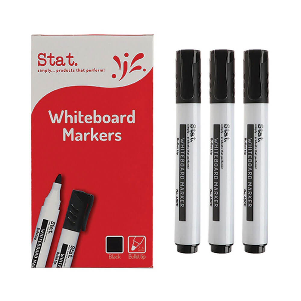 Stat 2.0mm Bullet Nib Whiteboard Marker (Box of 12)