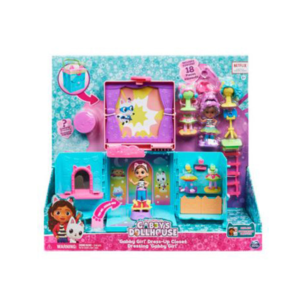 Gabby's Dollhouse Rainbow Closet Potable Playset