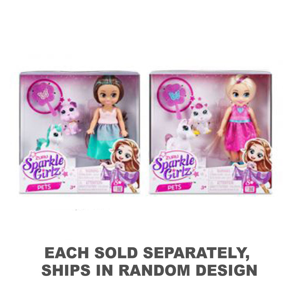 Sparkle Girlz Fashion Doll with Pets Pack (1pc Random)