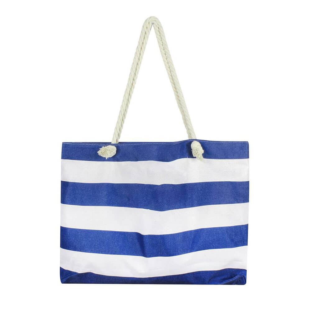 Retro Stripe Beach Bag w/ Inner Zip (70x42x15cm)