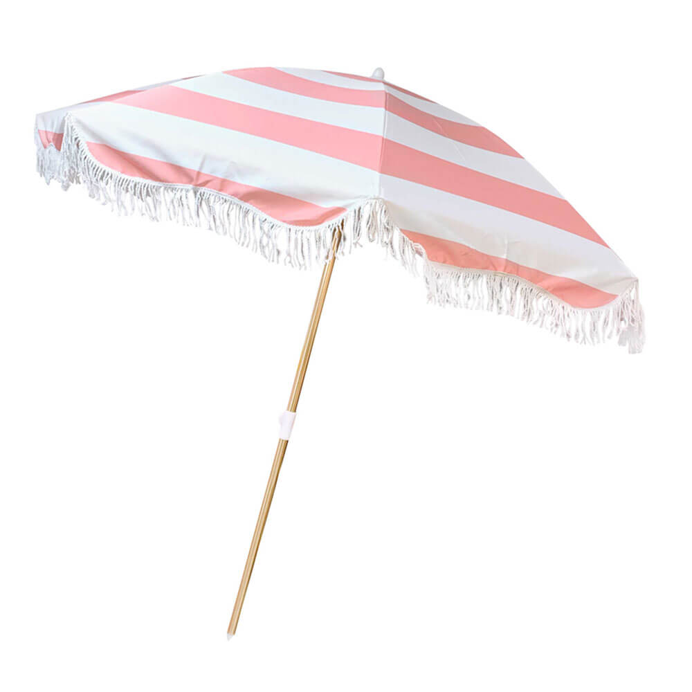 Canvas Beach Umbrella 2M Retro Stripe (200x200cm)