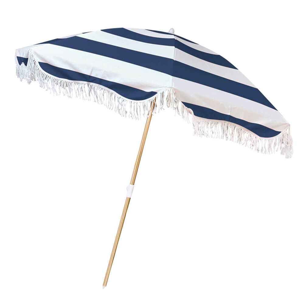 Canvas Beach Umbrella 2M Retro Stripe (200x200cm)