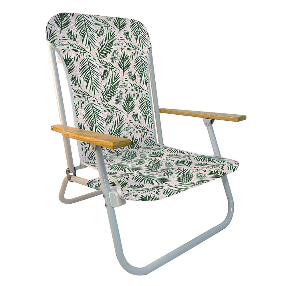 Beach Chair with Wooden Arms (74x68x60cm)