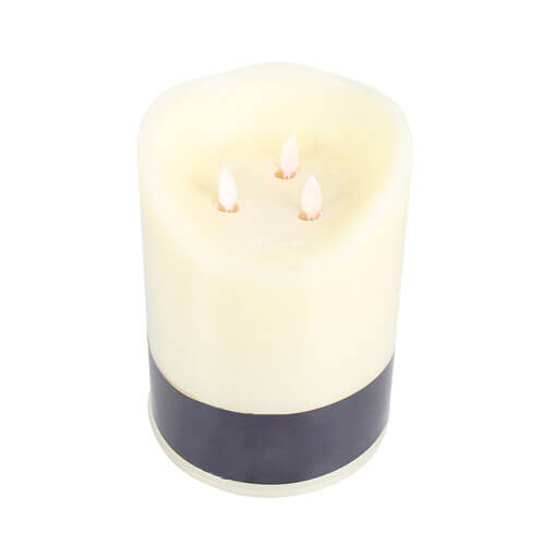 3 Moving Wick Flameless Real Wax Candle (20x15cm)