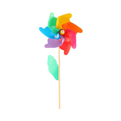 Colourful Spin Windmill on Stick