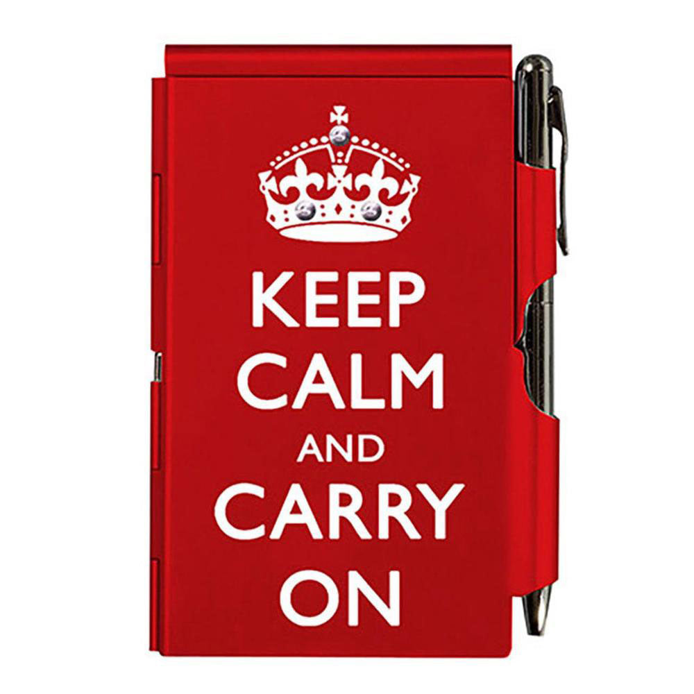 Troika Keep Calm Flip Notes with Ballpen (Red)