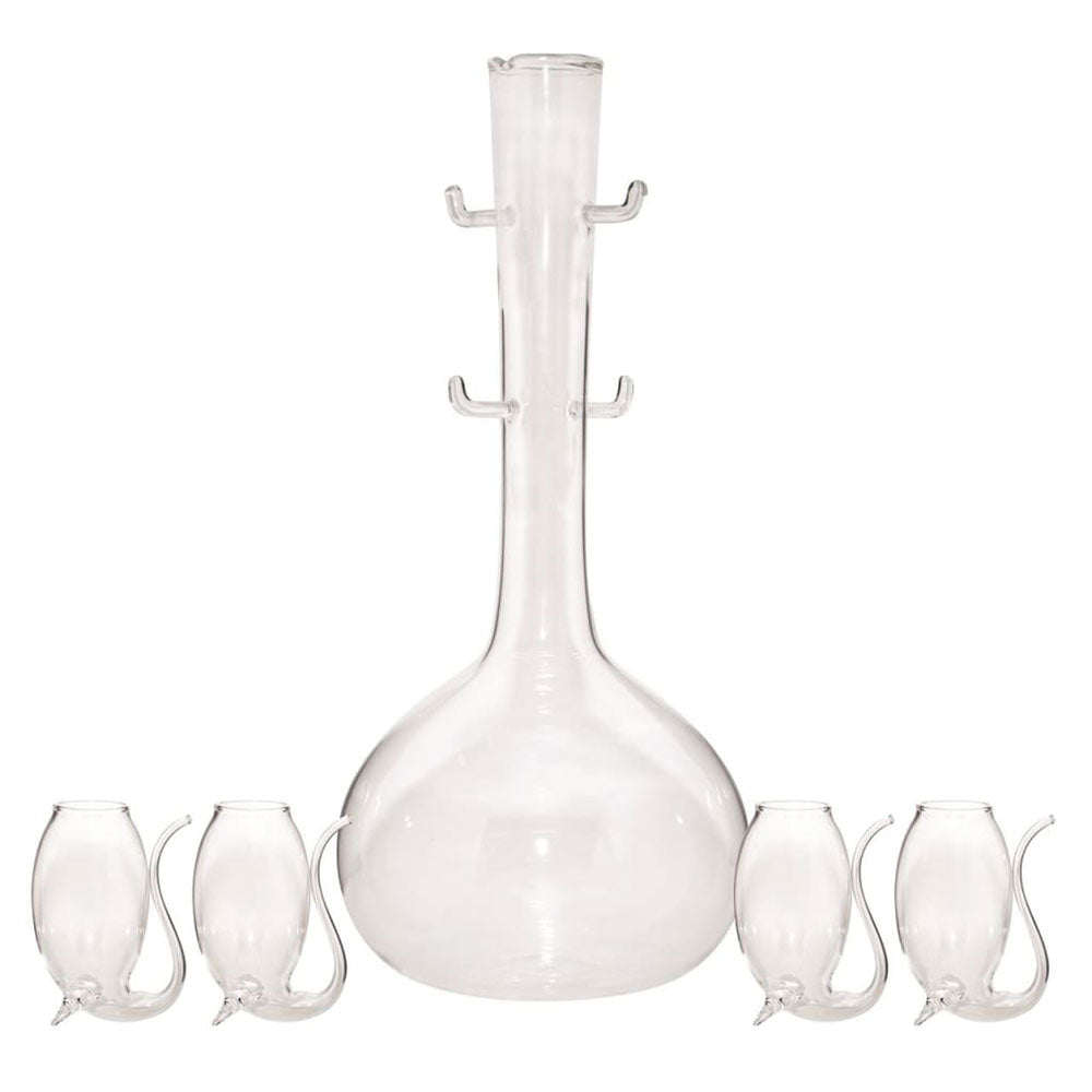 Coyote Decanter and 4 Port Sippers