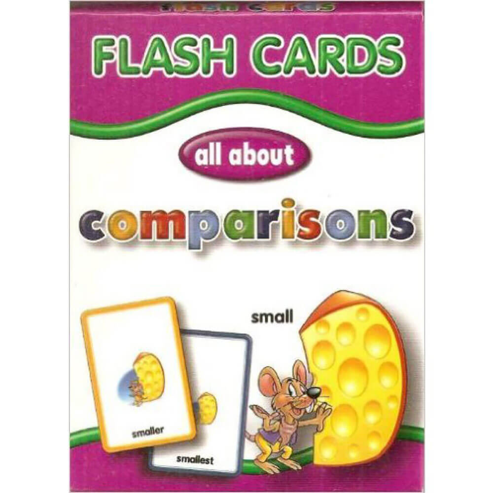 All About Comparisons Flash Cards