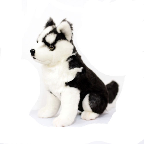 Sitting Husky Puppy Plush Toy 33cm
