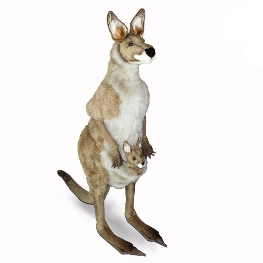 Animatronic Kangaroo with Joey Plush Toy 146cm