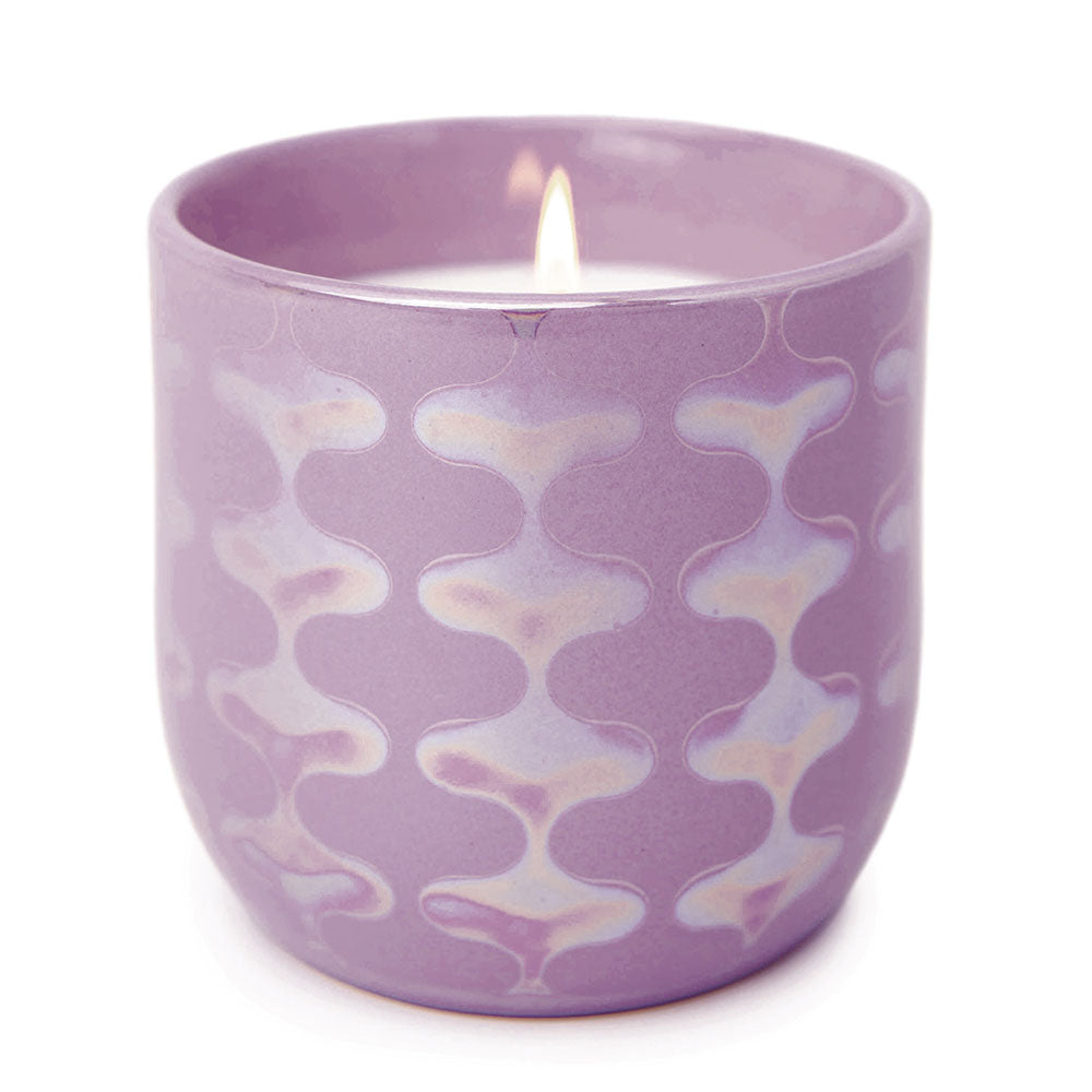Lustre Lavender & Fern Candle w/ Lamp Pattern 10oz (Lvender)