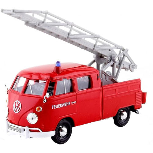 VW Type 2 Fire Truck with Ladder 1:24 Scale
