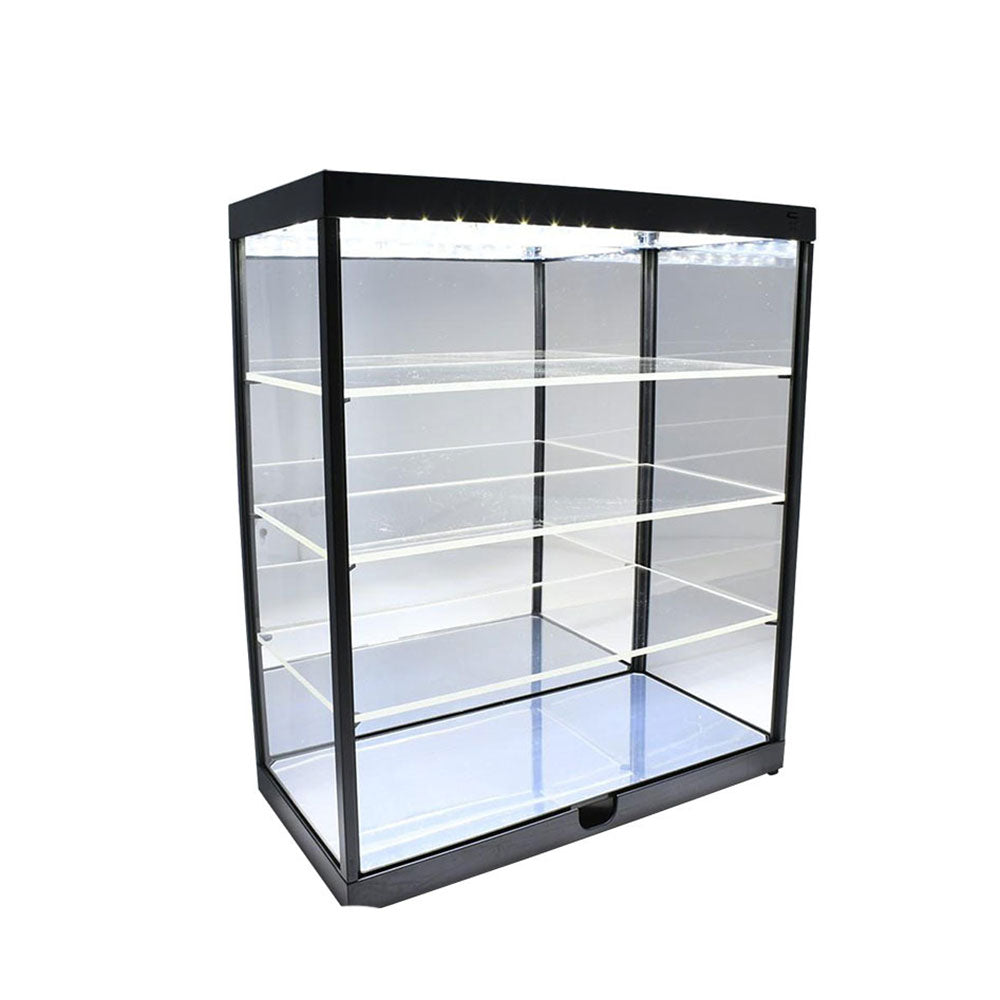 Mirrored 4 Layer LED Display Case (Black)