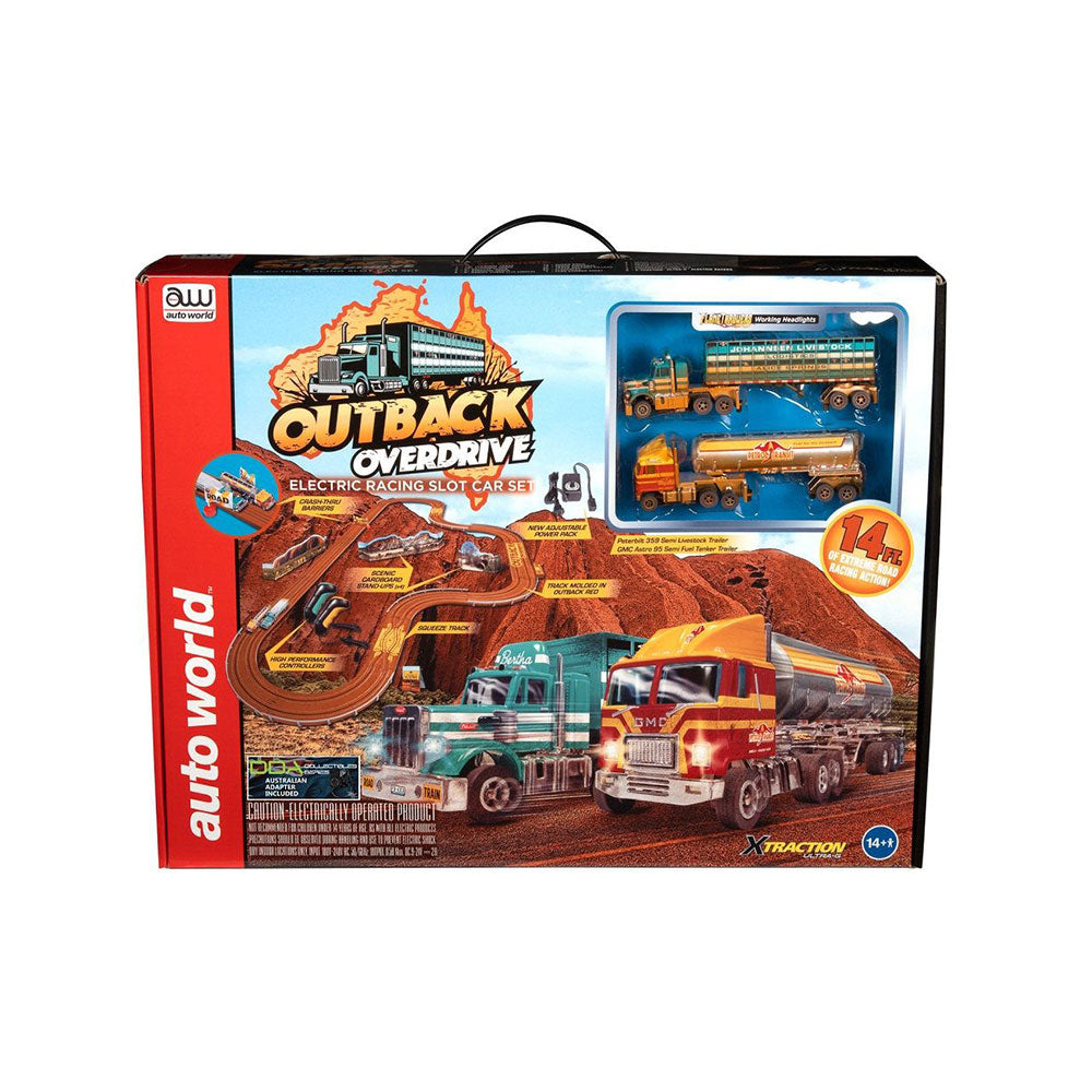 Outback Overdrive Truckers E-Racing Slot Car Set