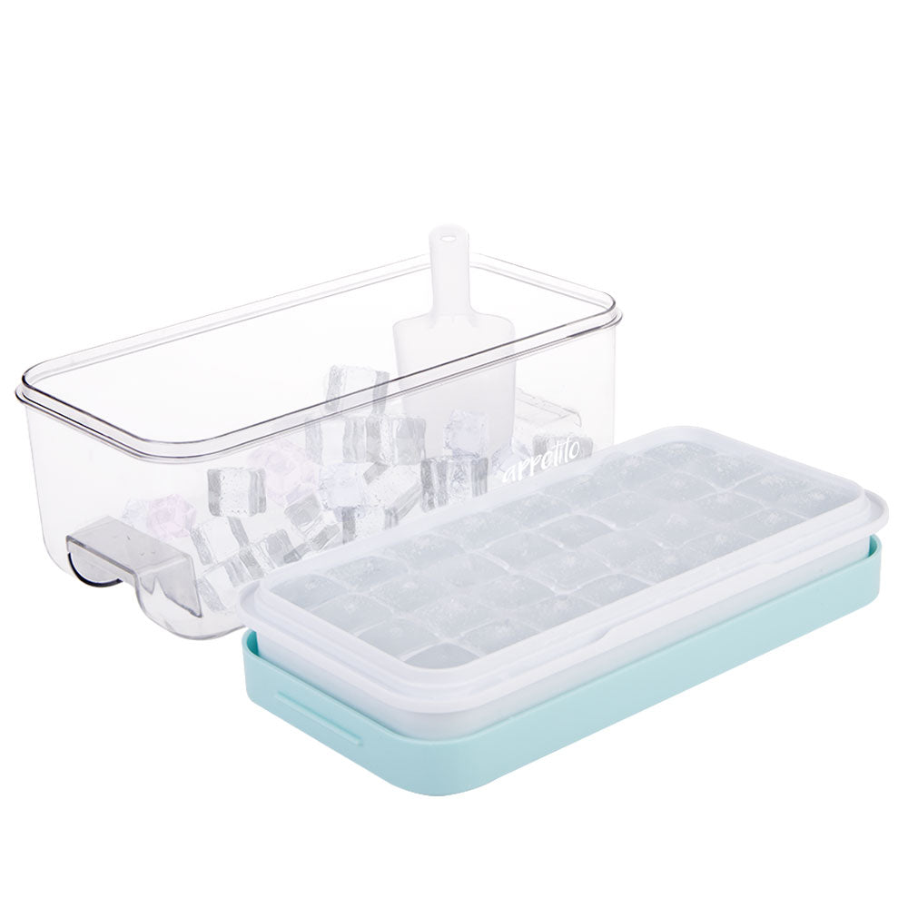 Appetito 32-Cube Ice Maker & Storage Box (Arctic Blue)