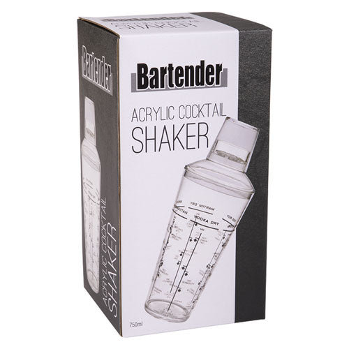 Bartender Acrylic Cocktail Shaker 750mL