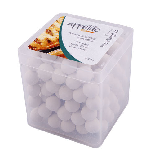 Appetito Ceramic Pie Weights in Reusable Tub (White)