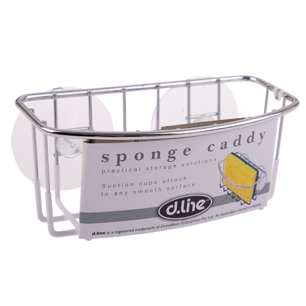 D.Line Sponge Caddy Chrome/PVC with Suction Cups