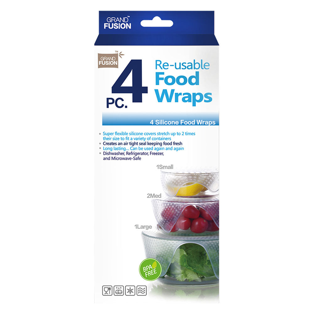 Grand Fusion Silicone Food Wraps (4-Pack)