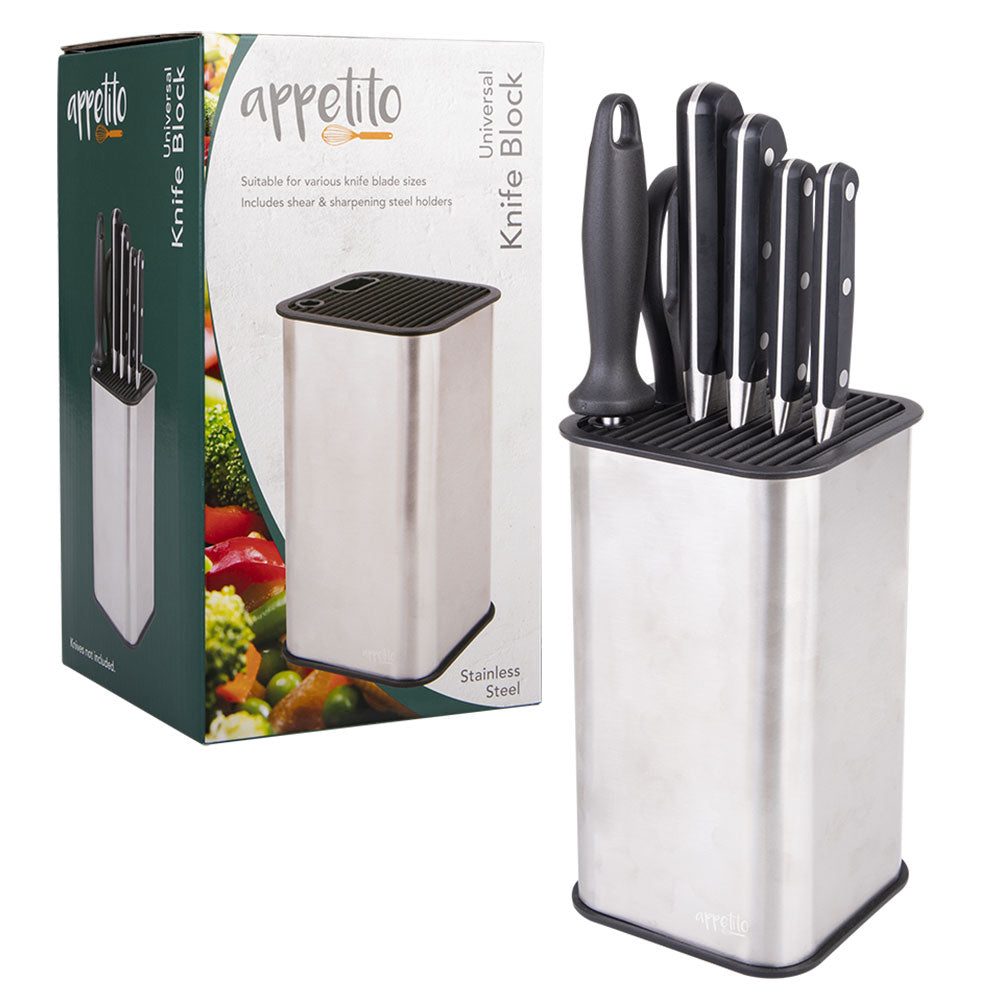 Appetito Square Universal Knife Block