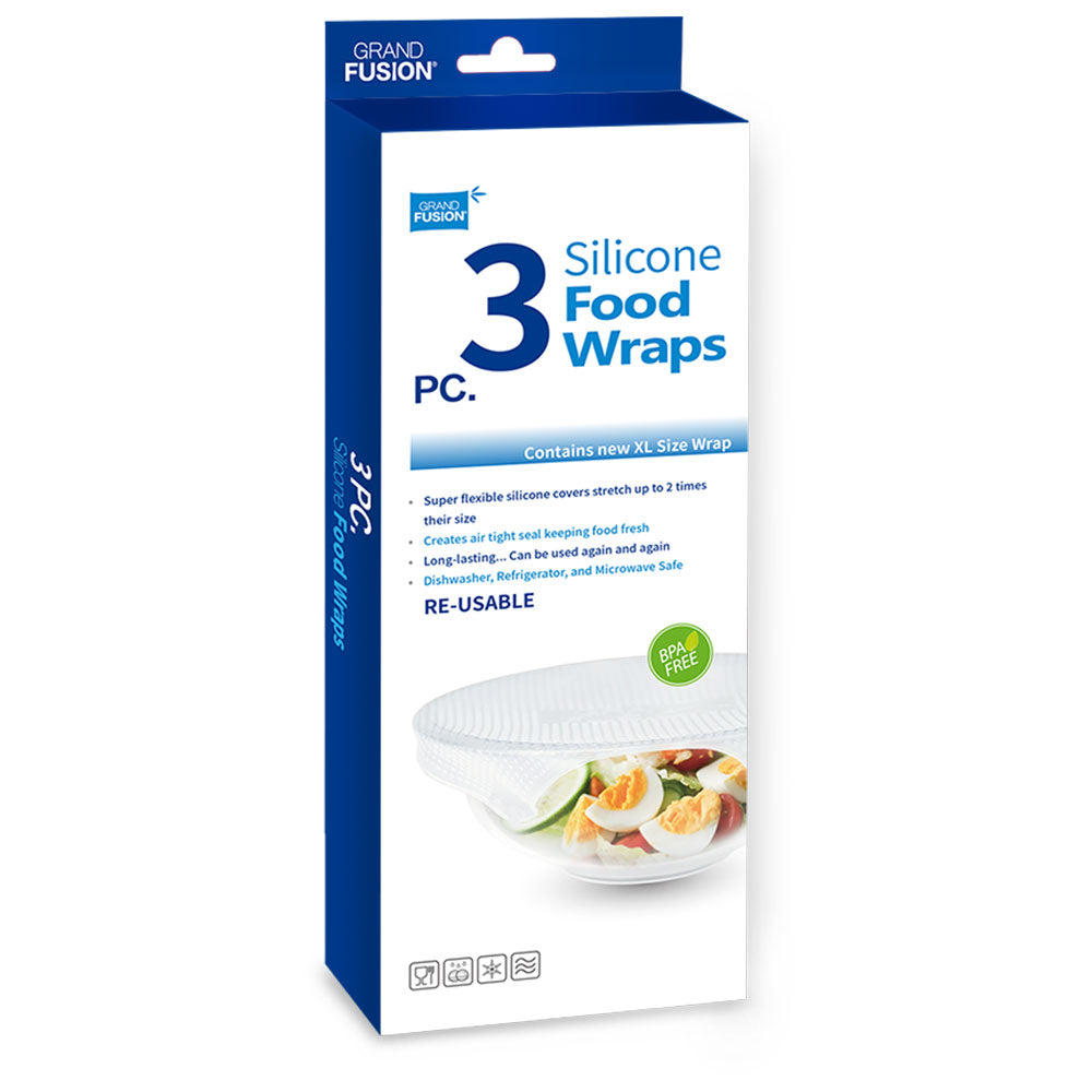 Grand Fusion Silicone Food Wraps XL (3-Pack)