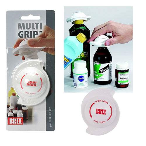Brix Multigrip Safety Cap Bottle Opener (White)