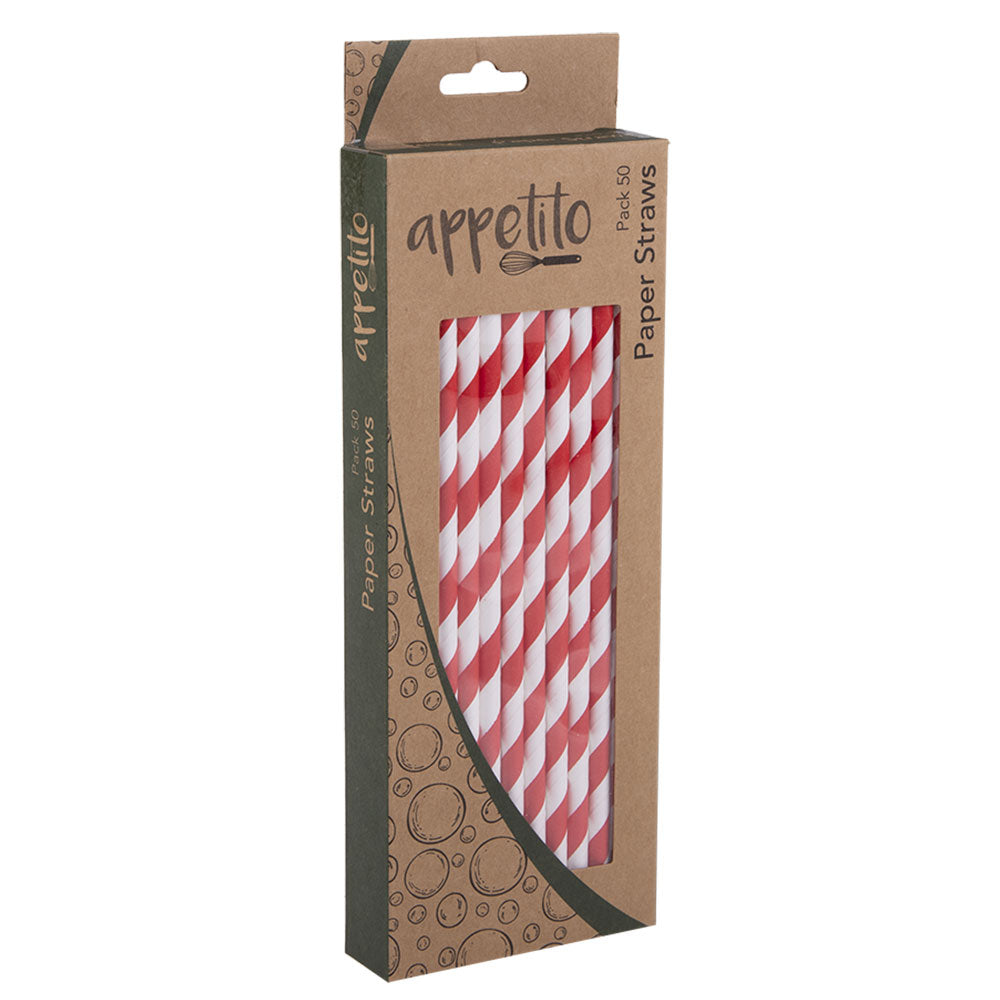Appetito Paper Straws (Pack of 50)