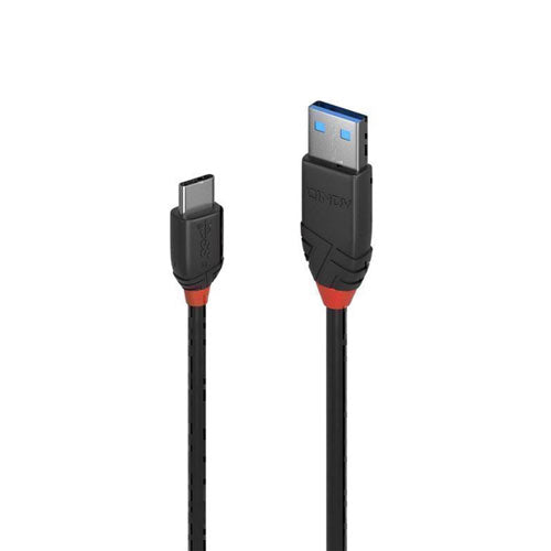 Lindy USB-C 3.1 to USB-A Cable 3A Black Line