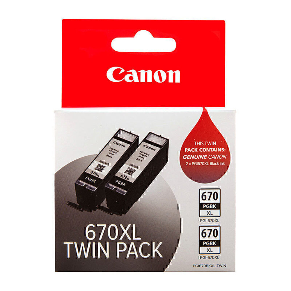 Canon PGI670XL Ink Twin Pack (Black)
