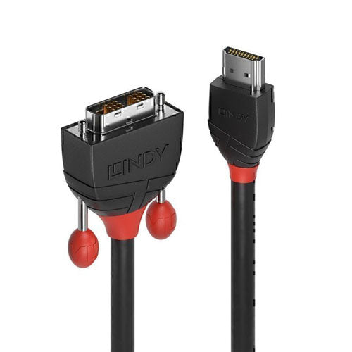 Lindy HDMI to DVI-D Cable Black Line