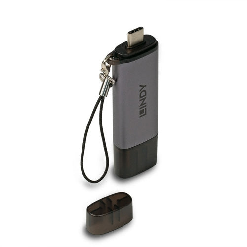 Lindy USB 3.2 Type C & A SD/Micro SD Card Reader