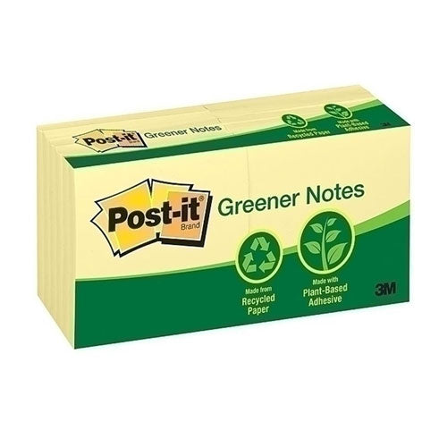 Post-It Greener Notes 12pk (Canary Yellow)