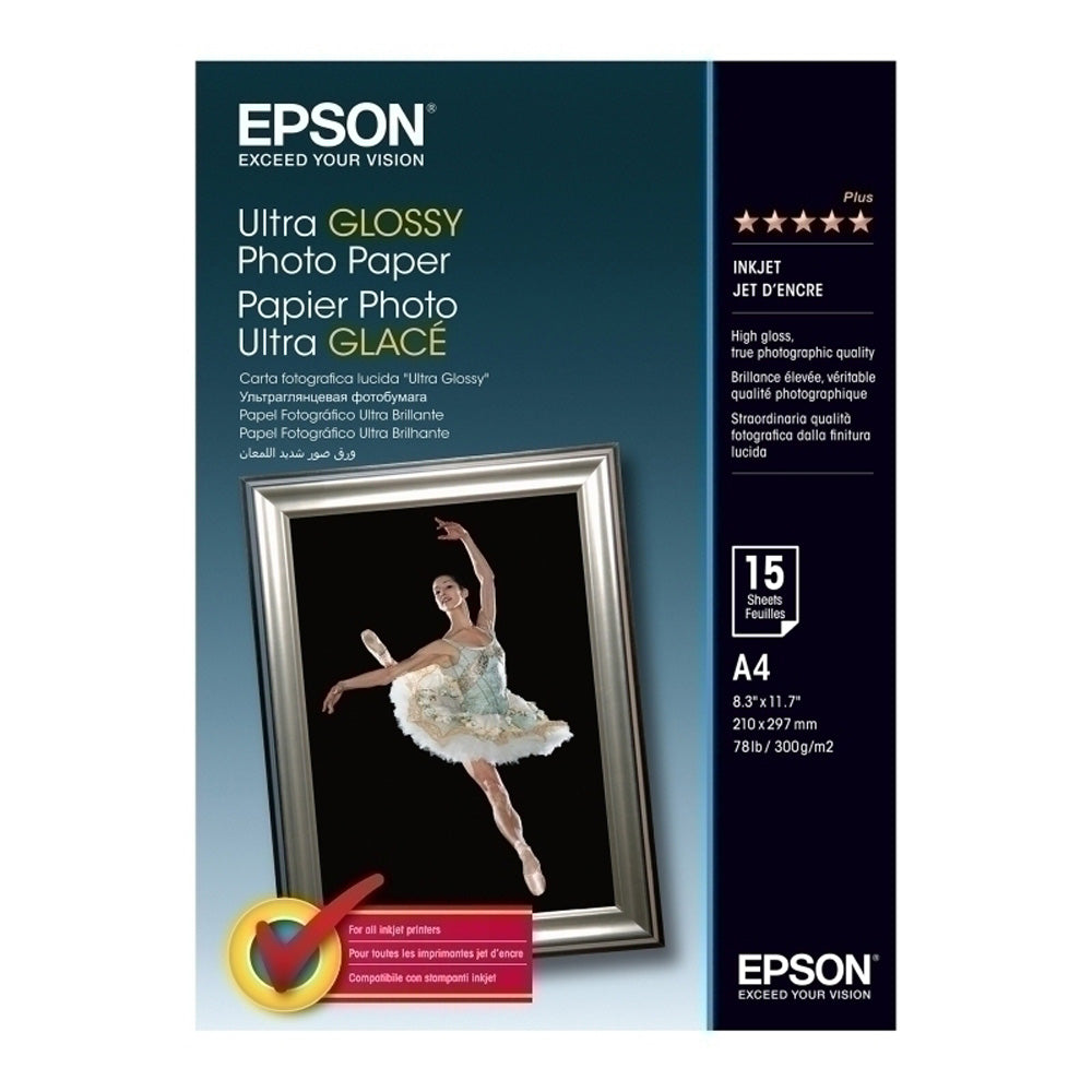 Epson A4 Ultra Glossy Photo Paper 15pc