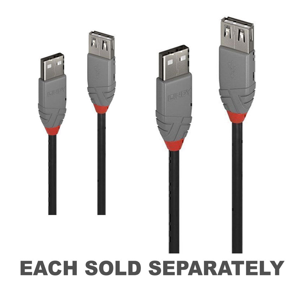 Lindy USB-A 2.0 Extension Cable Anthra Line