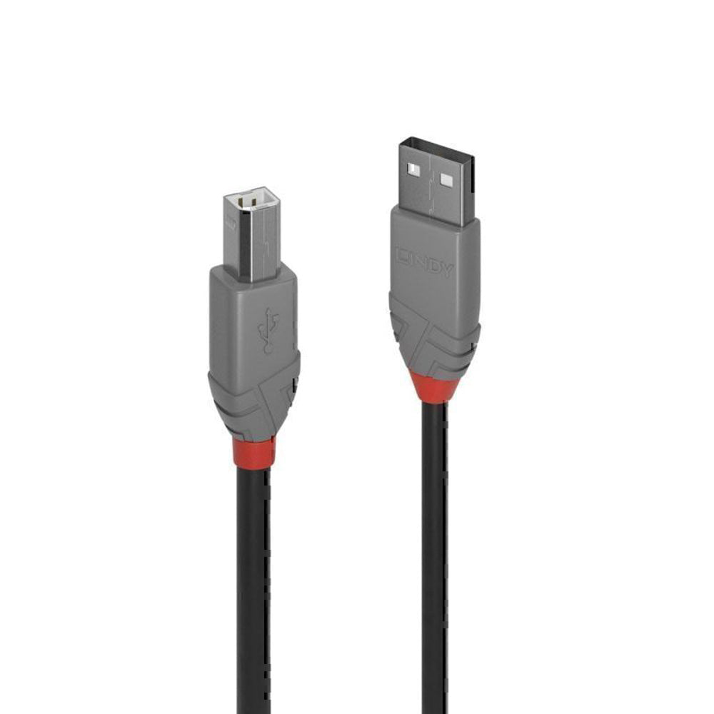 Lindy USB-A 2.0 to USB-B Cable Anthra Line