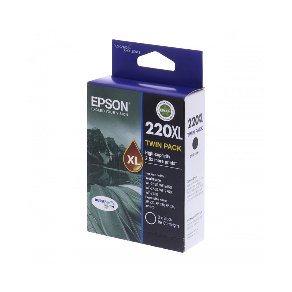 Epson 220XL Ink Twin Pack (Black)