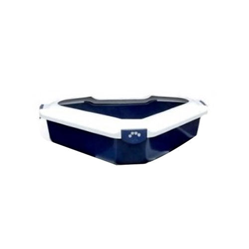 Showmaster Corner Cat Litter Tray with Rim