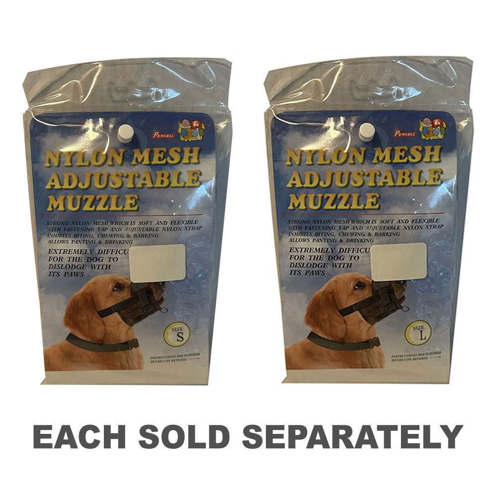 Nylon Dog Muzzle with Velcro and Mesh Sides