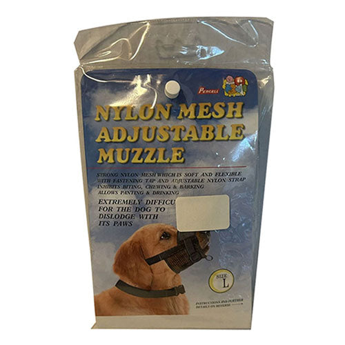 Nylon Dog Muzzle with Velcro and Mesh Sides